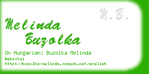 melinda buzolka business card